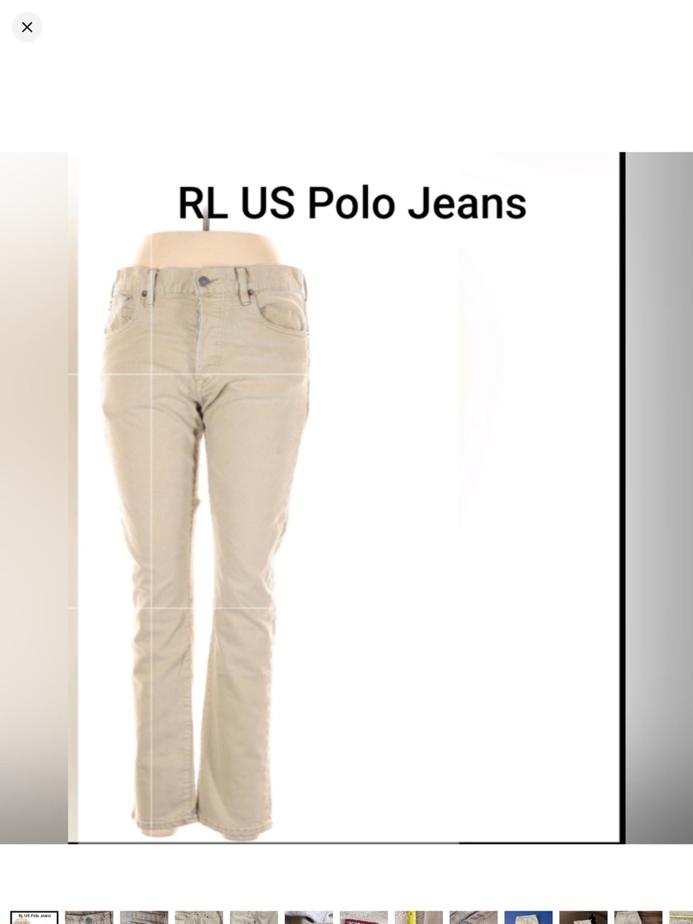Ralph L. U.S. Polo Khaki Women's Straight Leg Jeans (Short length)